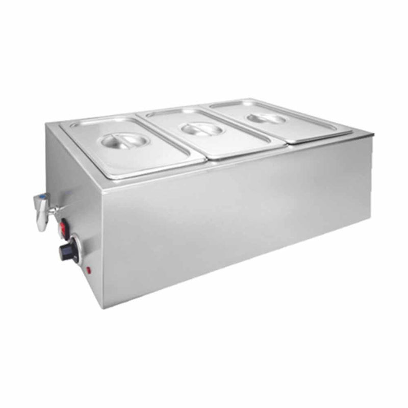 Baño Maria Electrico 3 Insertos Tercios 1,200W 110V Migsa ZCK165AT-3
