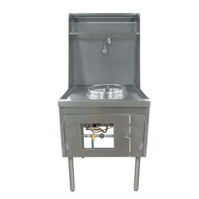 Estufa Wok 1 Quemador Acero Inoxidable San-Son ZEWOKS-061