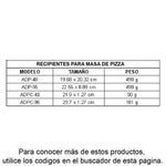 UPDATE ADPC-96 Tapa para Recipiente ADP-96 Masa para Pizza 96 Oz (2.84 lt) Utensilios UPDATE