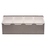 UPDATE CD-4 Dispensador de Condimentos 4 Compartimentos 12" (30 cm) Utensilios UPDATE