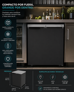 Refrigerador Contrabarra Vinil Negro 1 Puerta 9.6 Pies Asber ABBC-23 HC