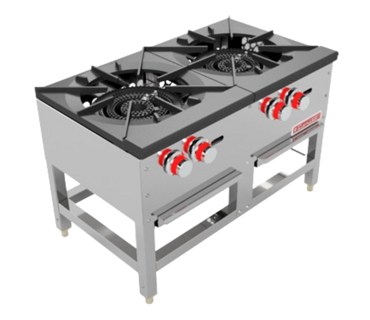 Estufón A Gas 2 Secciones Con 3 Potentes Quemadores, 4 Parrillas Coriat EC-2T MASTER