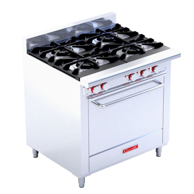 CORIAT EC-4-HG DE PISO HD Estufa a gas, con 4 quemadores extra grandes y 1 horno.