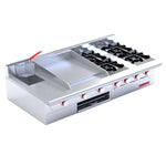 CORIAT MULTICHEF DE MESA MASTER PREMIUM Estufa a gas, con 4 quemadores, 1 plancha, 1 gratinador y 1 freidora 3 lt. 18010311