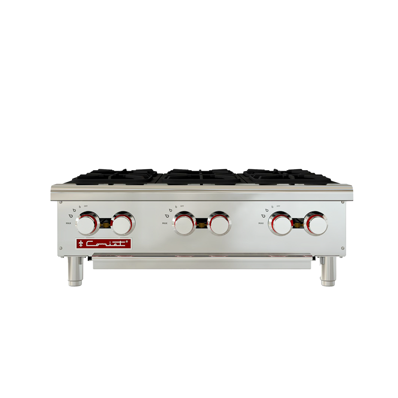 Parrilla a Gas 6 Quemadores Octagonales, 3 Parrillas Superiores Coriat PCV-6 MASTER DE MESA