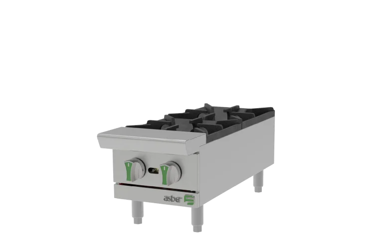 Parrilla - Emerald Line a Gas Natural 2 Quemadores Asber AEHP 2 12 EM NG