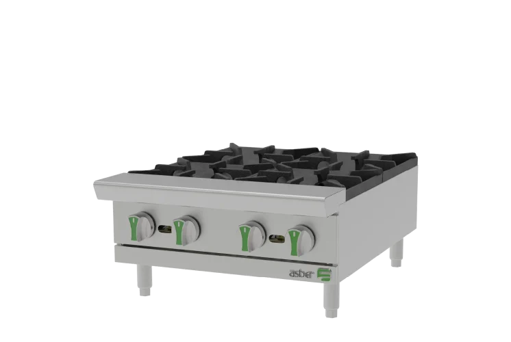 Parrilla - Emerald Line a Gas Natural 4 Quemadores Asber AEHP 4 24 EM NG