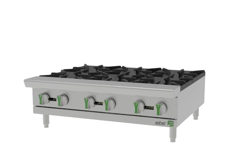 Parrilla - Emerald Line a Gas Natural 6 Quemadores Asber AEHP 6 36 EM NG