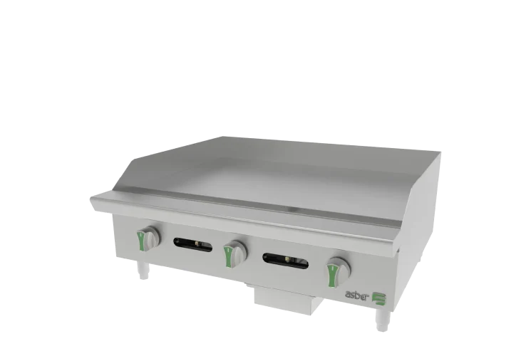 Plancha Manual - Emerald Line a Gas Natural 3 Quemadores Asber AEMG 36 EM NG