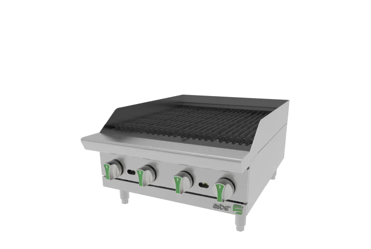 Asadores Radiantes - Emerald Line a Gas LP 4 Quemadores Asber AERB 24 EM LPG