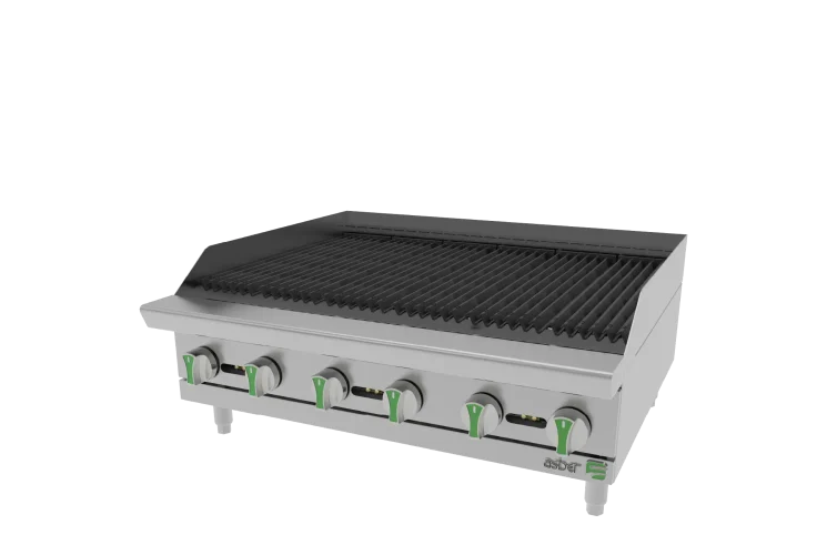 Asadores Radiantes - Emerald Line a Gas LP 6 Quemadores Asber AERB 36 EM LPG