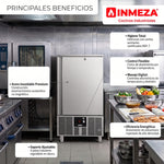 Abatidor Temperatura 10 Guías Refrigeración 50 kg/ciclo Congelación 30 Kg/ciclo Asber BBC-10