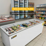 Congelador Tapa de Cristal Plano 12 Pies Rhino CONGECRI-12P