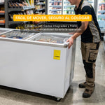 Congelador Tapa de Cristal Plano 12 Pies Rhino CONGECRI-12P