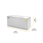 Congelador Tapa de Cristal Plano 12 Pies Rhino CONGECRI-12P