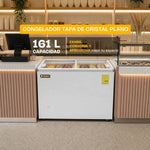 Congelador Tapa de Cristal Plano 7 Pies Rhino CONGECRI-7P