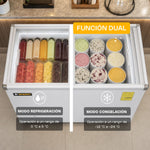 Congelador Tapa de Cristal Plano 7 Pies Rhino CONGECRI-7P