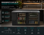 Refrigerador Contrabarra Vinil Negro 2 Puertas Cristal 23.3 Pies Asber ABBC-68G HC
