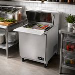 Mesa Refrigerada Para Preparación 1 Puerta Acero Inox 6.9 Pies Asber APTM-27-12 HC