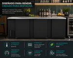 Refrigerador Contrabarra Vinil Negro 3 Puertas 34.4 Pies Asber ABBC-94 HC