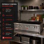 Parrilla a Gas LP 6 Quemadores INMEZA FACTORY 6QI LP