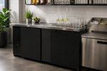 Refrigerador Contrabarra Vinil Negro 2 Puertas 23.3 Pies Asber ABBC-68 HC