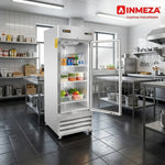 Congelador Vertical Acero Inox Puerta de Cristal 21 Pies Rhino CONVECRI-23