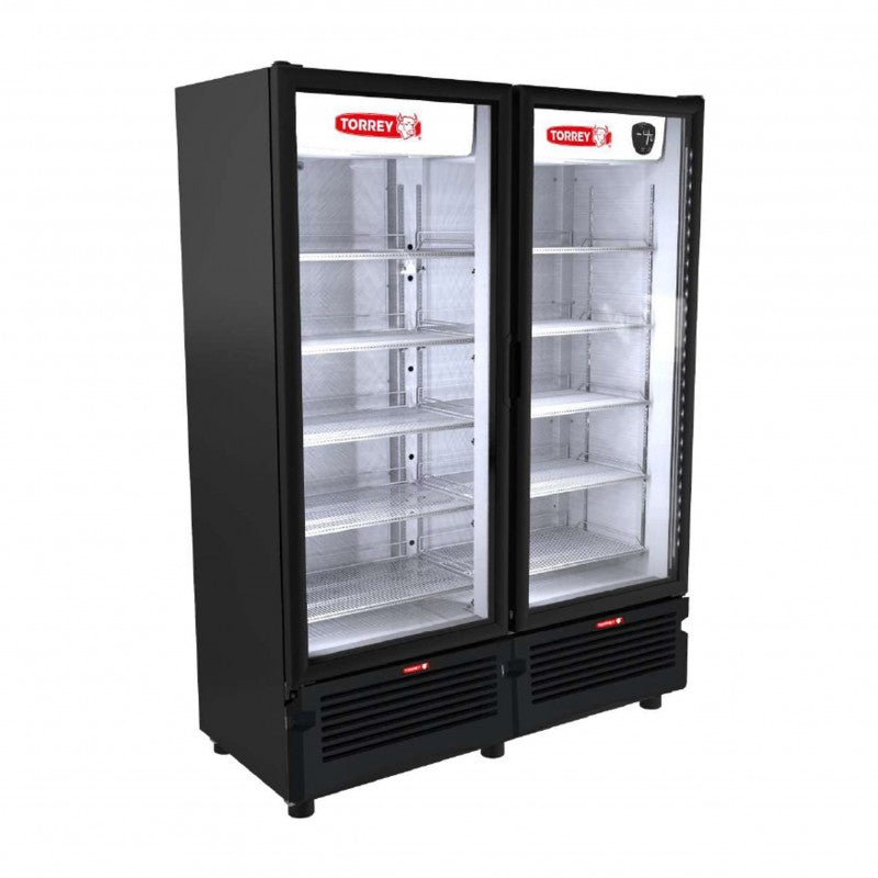 Refrigerador Vertical Cervecero 2 Puertas Cristal Negro 42 Pies Torrey TVC42