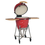 Horno Kamado Cerámica Multifuncional Acabado Diamante 21 Rojo Torrey HKC-21R
