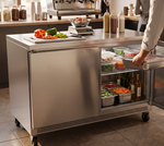 Mesa Refrigerada Bajo Mostrador 2 Puertas s Acero Inox 16.8 Pies Asber AUTR-60 HC