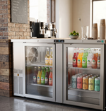 Refrigerador Contrabarra Acero Inox 2 Puertas Cristal 15.3 Pies Asber ABBC-24-60-SG HC