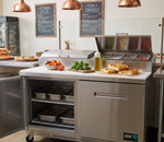 Mesa Refrigerada Para Preparación Pizza 2 Puertas Acero Inox 16.8 Pies Asber APTP-60 HC