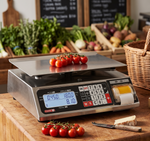 Bascula Digital con Impresión de Tickets, Función de Caja Registradora, Acero Inox 40kg Torrey PCR40-TK