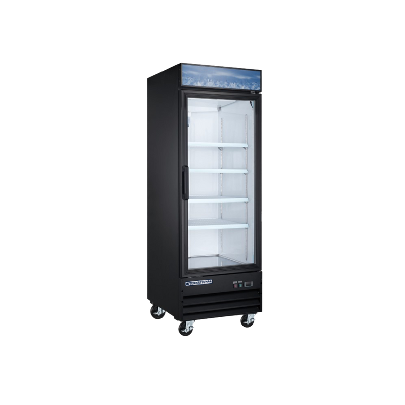 Refrigerador Vertical 1 Puerta de Vidrio 23 Pies INTERNATIONAL INT/RV-1PV-AI