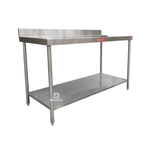 INMEZA MP138iE Mesa Pared 138 x 70 s/ borde c/entrepaño pata inox