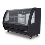 Vitrina Exhibidora Panorámica Vidrio Curvo Negra 191cm Torrey TEM200N