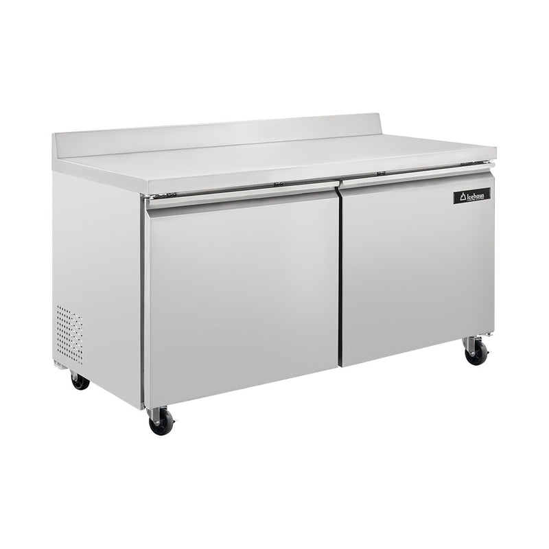 Mesa De Trabajo Refrigerador 2 Puertas 15 Pies Icehaus MTR-2P-SS-02