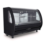 Vitrina Exhibidora Panorámica Vidrio Curvo Negra 191cm Torrey TEM200N