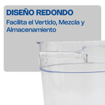 Recipientes Graduado Redondo 1 Qt Caledonia REPORE-1