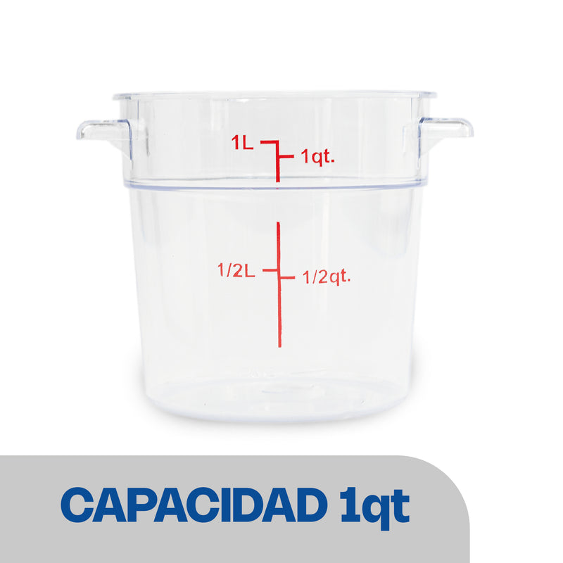 Recipientes Graduado Redondo 1 Qt Caledonia REPORE-1