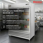 Refrigerador Vertical Acero Inox Puerta de Cristal 47 Pies Rhino REVECRI-47