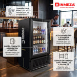 Refrigerador Vertical Negro Cervecero 1 Puerta Cristal Luz Led 4 Pies (1029910) Imbera CCV72