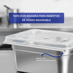 Tapas con Bisagra para Insertos de Acero Inoxidable Noveno Caledonia TANO-BI