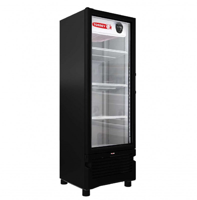 Refrigerador Vertical Exhibidor 1 Puerta Cristal Negro 12 Pies Torrey TVC12-N
