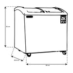 TORREY CHC-80CR Congelador Horizontal de Tapa Cristal Curvo Envío por cobrar Refrigeracion TORREY 