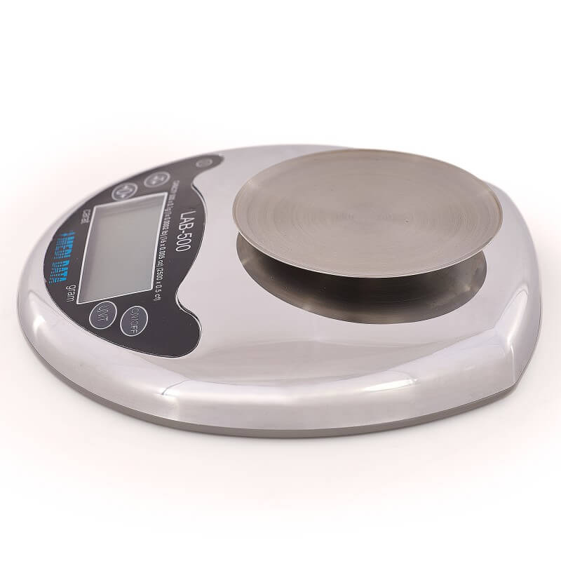 Báscula de Precisión Construida en Plástico Plato Acero Inox 500gr