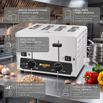 Tostador Comercial de Pan 4 Rebanadas Rhino TOSCO-4