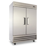 TORREY CVSA-47UI CSCVSA47002 CONGELADOR VERTICAL INOXIDABLE DOBLE PUERTA SÓLIDA 47 PIES CUBICOS. RANGO DE TEMPERATURA DE -22°C A -12°C