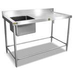 Fregadero una Tarja Izquierda Acero Inoxidable INMEZA FACTORY F1II