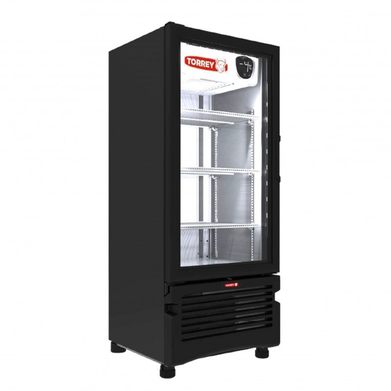 Refrigerador Vertical Exhibidor 1 Puerta Cristal Negro 9 Pies Torrey TVC9-N